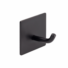 Mini öntapadós fogas, négyzet forma, matt fekete inox