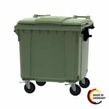 Container din plastic, 1100 litri, capac plat