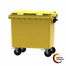 Műanyag konténer, szelektív hulladéknak, 660 liter