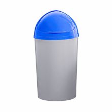 Cos gunoi cu capac glisant, 10 litri, Cosmo, corp argintiu Cos gunoi cu capac glisant, 10 litri, Cosmo, corp argintiu