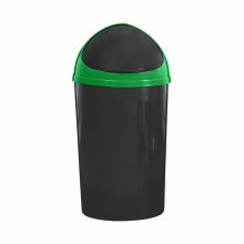 Cos gunoi cu capac glisant, 10 litri, Cosmo, corp negru Cos gunoi cu capac glisant, 10 litri, Cosmo, corp negru