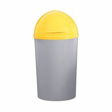 Cos gunoi cu capac glisant, 30 litri, Cosmo, corp argintiu Cos gunoi cu capac glisant, 30 litri, Cosmo, corp argintiu