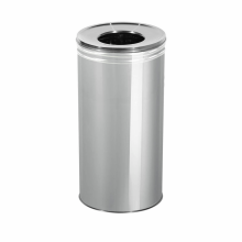 Cos gunoi rotund, cu capac deschis si plat, din inox, 42 litri Cos gunoi rotund, cu capac deschis si plat, din inox, 42 litri