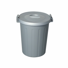 Cos multifunctional cu capac, 50 litri, Okey Tata, gri