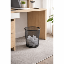 Fémhálós szemetes, kerek, L méret átmérő 29 cm, magasság 35 cm