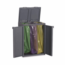 Dulap pentru colectare selectiva, 3 suporti saci