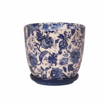 Ghiveci ceramica cu farfurie, Wenus, flori