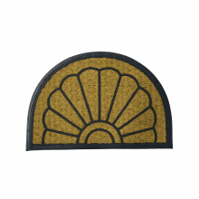 Félhold Flower kókusz lábtörlő, 60x40 cm