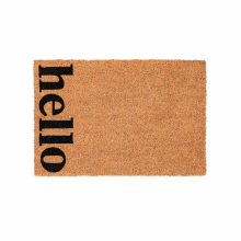 Hello festett kókusz lábtörlő, 60x40 cm