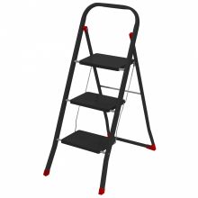 Arco 3 acél létra, 3 fokos, fekete, maximális teherbírás 150 kg