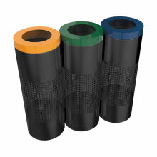 Set 3 cosuri gunoi pentru colectare selectiva, rotunde, 27 litri Set 3 cosuri gunoi pentru colectare selectiva, rotunde, 27 litri