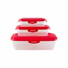 Daisy téglalap alakú ételtároló doboz készlet, 3 darab