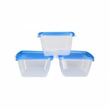 Thin Wall ételtároló doboz készlet, négyzet alakú, 1,3 liter, 3 db