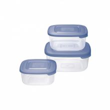 Set 3 cutii alimente, patrate, Family