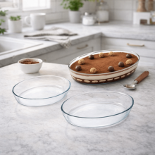 Set 3 vase ovale, 2,4+3,2+4 litri, Marinex