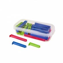 Műanyag 30 db-os tasakzáró csipesz készlet, 10 db x 5 cm + 10 db x 8,5 cm + 10 db x 10,5 cm