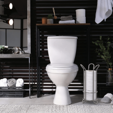 Suport hartie igienica, otel cromat, inaltime 43 cm