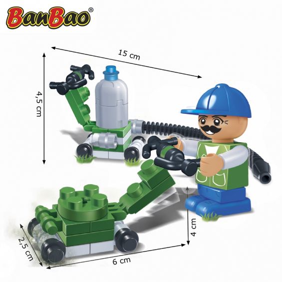 Set constructie Masina de tuns iarba, Banbao
