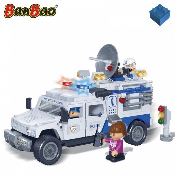 Set constructie Camion politie, Banbao