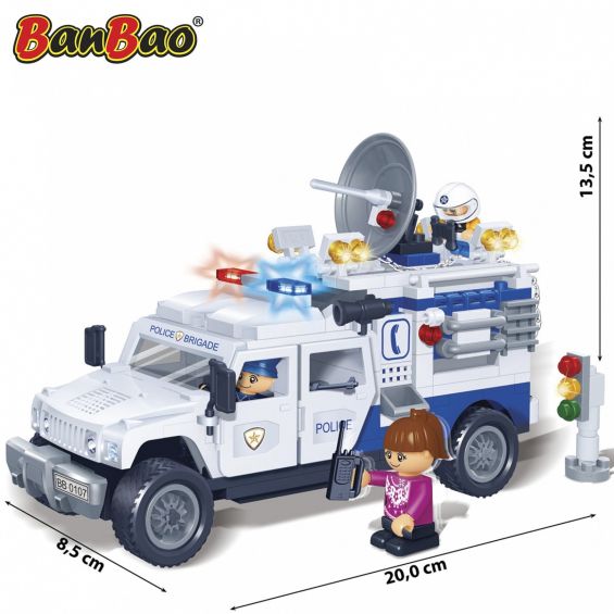 Set constructie Camion politie, Banbao
