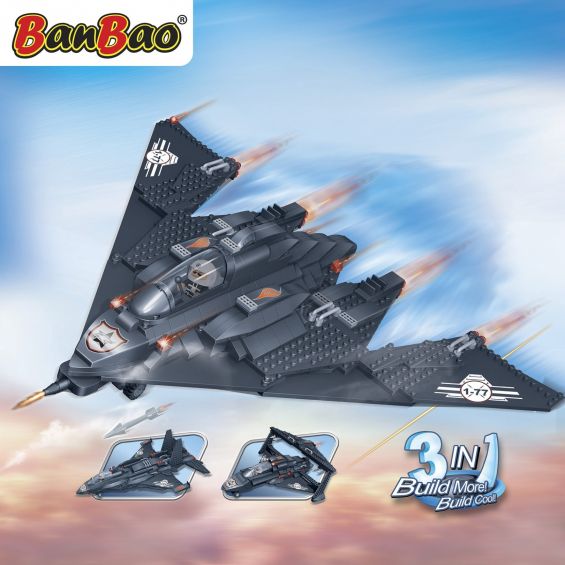 Set constructie, 3 in 1, avioane militare, Banbao