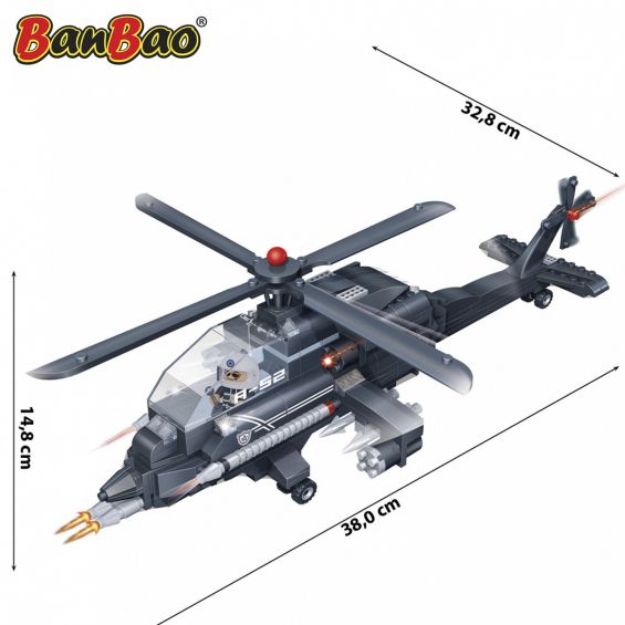 Set constructie, 3 in 1, elicopter, tanc si nava, Banbao