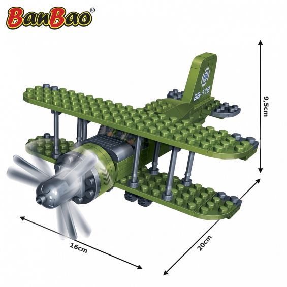 Set constructie Avion militar cu elice, Banbao