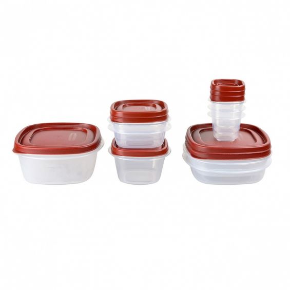 Set 9 cutii alimente, patrate, Easy Find Lids