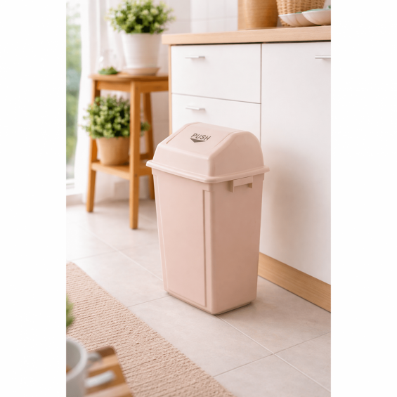 Push szögletes szemetes, 60 liter