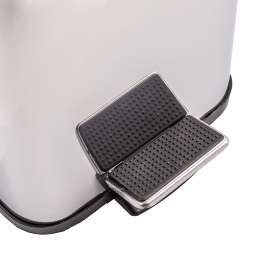 Cos gunoi patrat, cu pedala, inox, 3 litri
