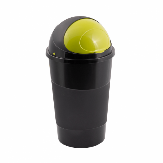 Cos gunoi pentru colectare selectiva, capac glisant, 50 litri, corp antracit