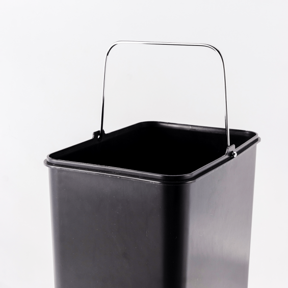 Cos inox triplu compartimentat, cu pedala, 3x15 litri