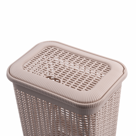 Cos rufe tip ratan, pereti perforati, 50 litri