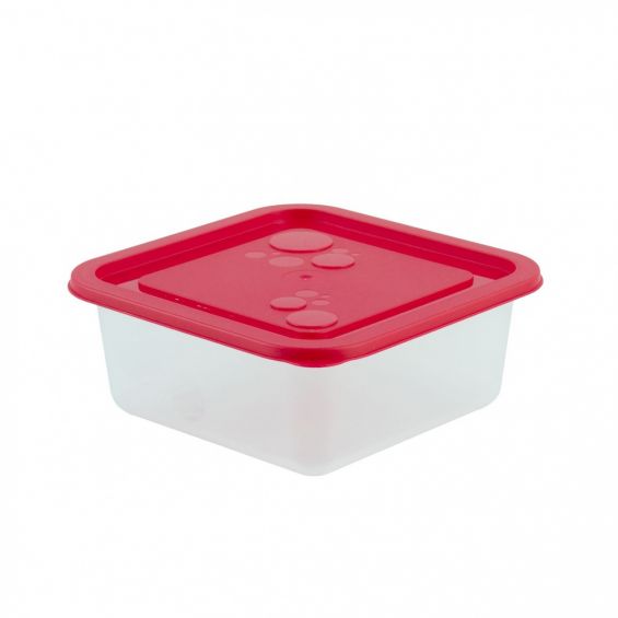 Ételtároló doboz, négyzet alakú, 1,2 liter