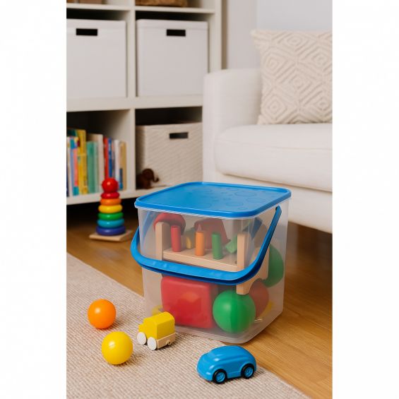Cutie depozitare cu maner, patrata, 8,5 litri, Trim