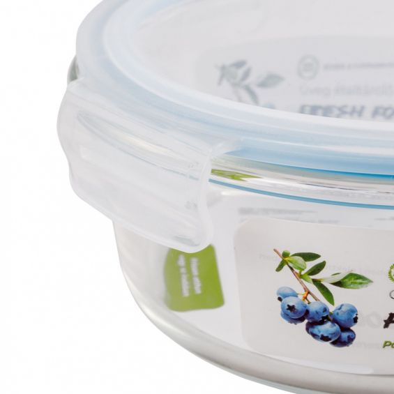 Cutie pentru alimente, din sticla termorezistenta, capac din plastic, 950 ml, Fresh Food