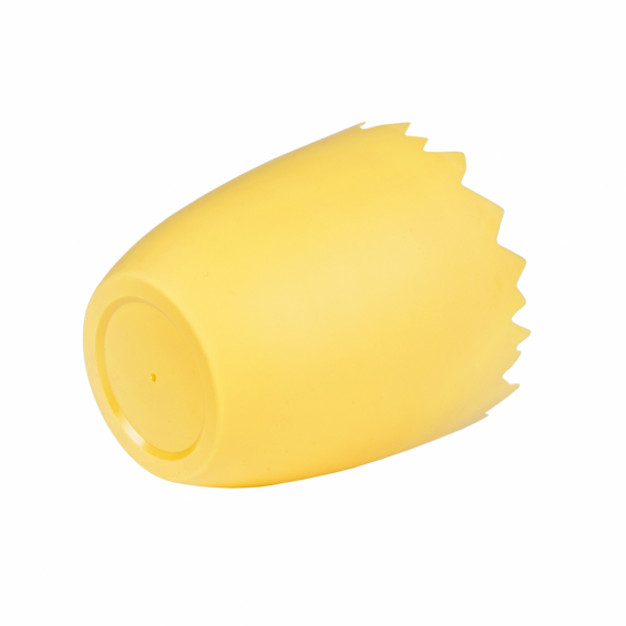 Dekoratív kaspó, tojás forma, sárga