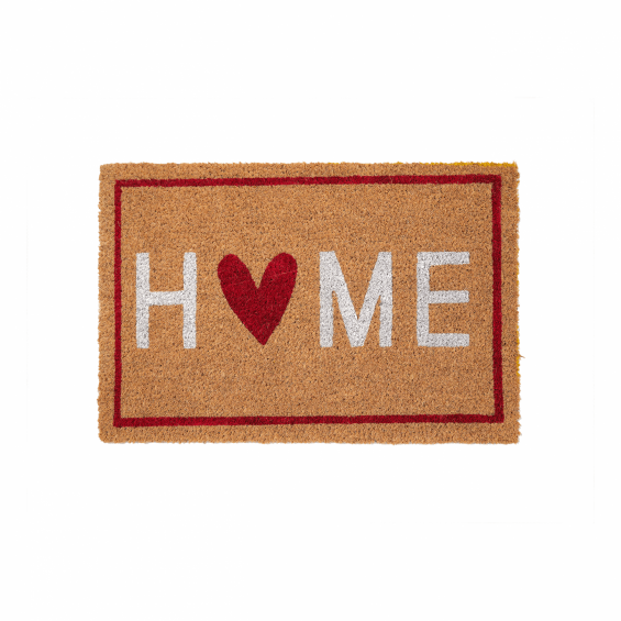 Home Heart festett kókusz lábtörlő, 60x40 cm