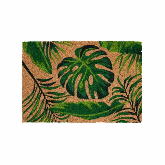 Leaves festett kókusz lábtörlő, 60x40 cm