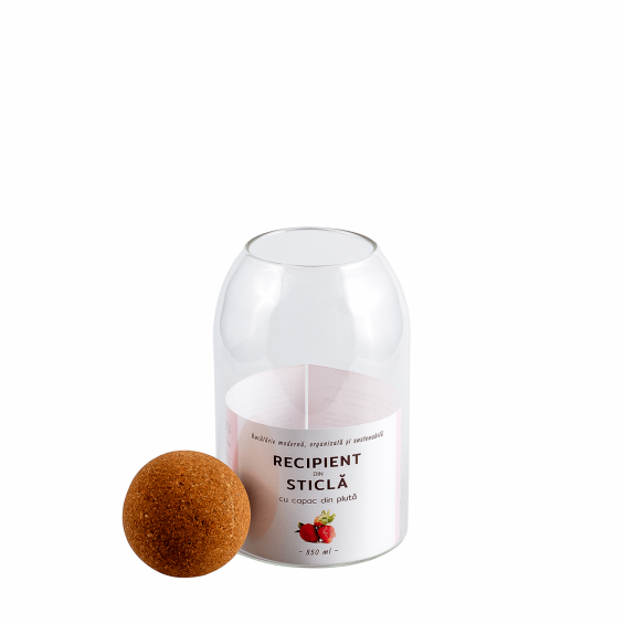 Üvegedény parafa fedéllel, 850ml