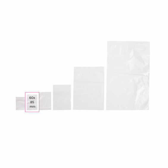 Set 100 pungi ziplock, 60x85 mm