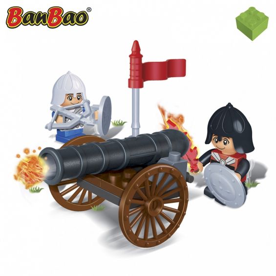Set constructie Soldati si tun, Banbao