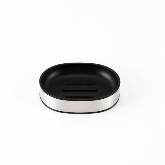 Fürdőszobai szett, 3 darabos, kerek, inox