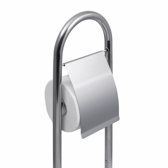 Stand perie WC si suport hartie igienica, inox