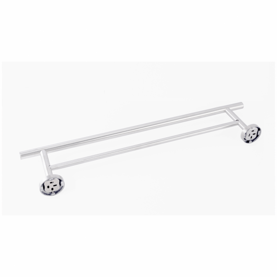 Suport pentru prosop, bara dubla, montare pe perete, inox satinat, 60 cm