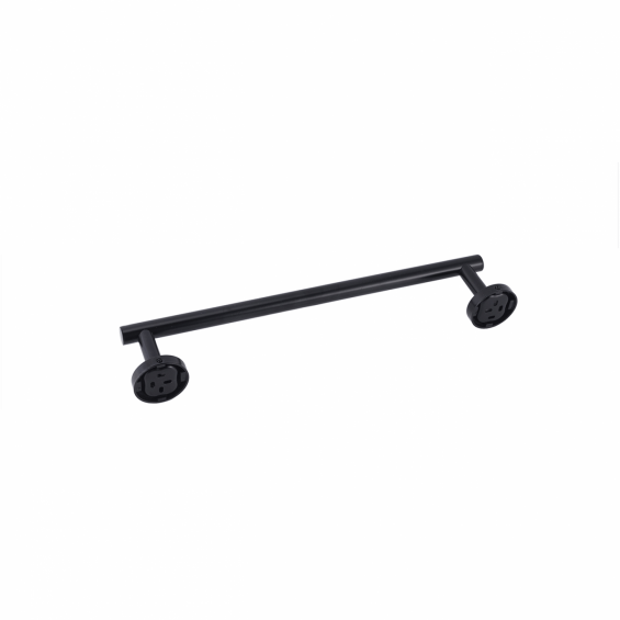 Suport pentru prosop, cu montare pe perete, negru mat, 40 cm