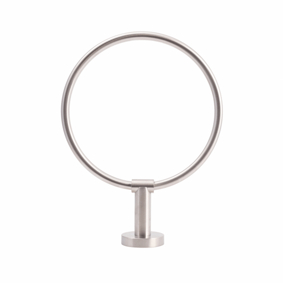 Suport pentru prosop, cu montare pe perete, rotund, inox satinat